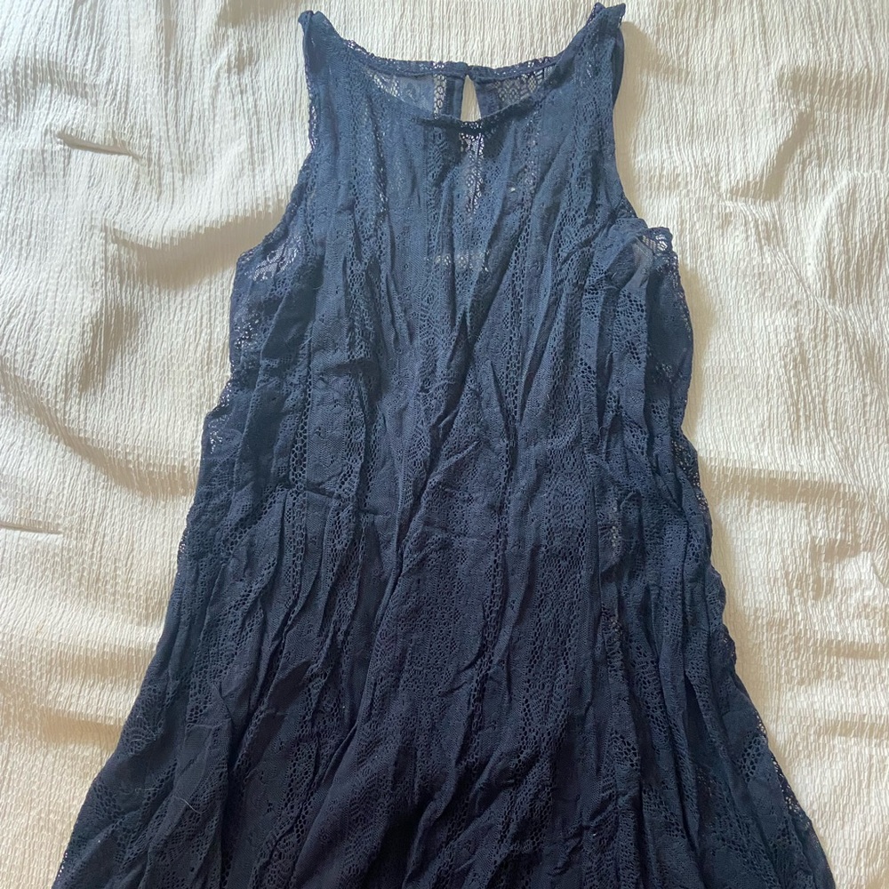 Abercrombie navy blue shift dress